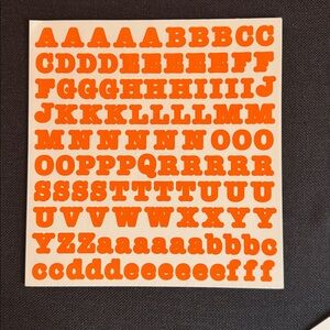 New Creative Memories Large ABC/123 Bold Letters Set Orange